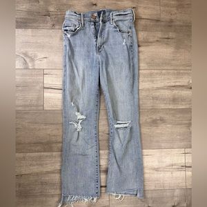 Mother denim slight flare cropped jeans
